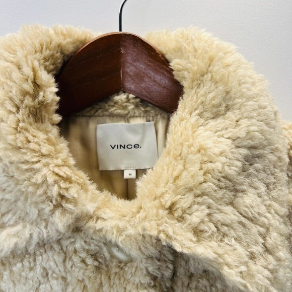 VINCE‎ Women's Textured Faux Fur Jacket Size Medium NEW - Picture 4 of 10